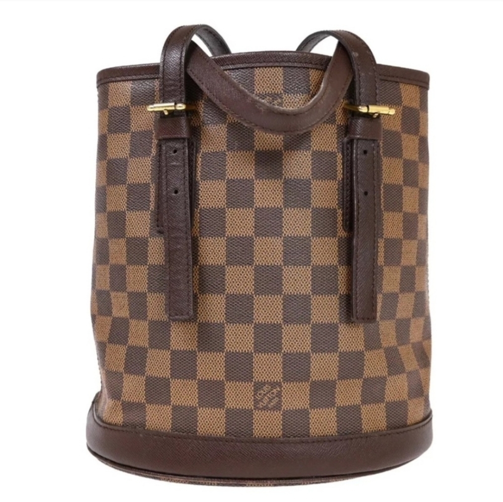 Louis Vuitton Brown Damier Ebene Marais Bucket Shoulder Bag